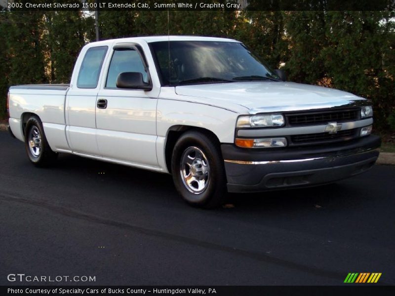 Summit White / Graphite Gray 2002 Chevrolet Silverado 1500 LT Extended Cab