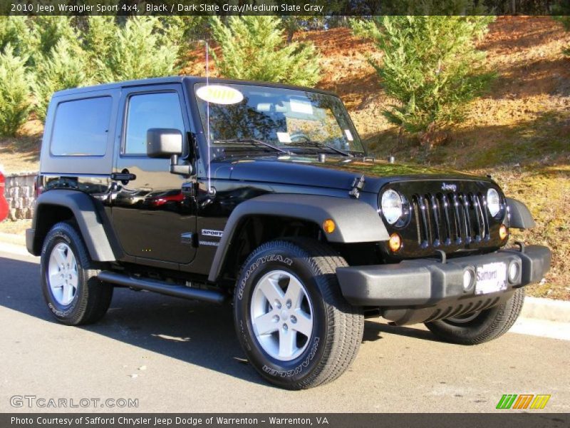 Black / Dark Slate Gray/Medium Slate Gray 2010 Jeep Wrangler Sport 4x4