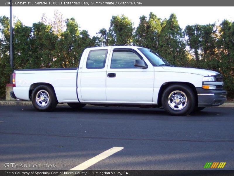 Summit White / Graphite Gray 2002 Chevrolet Silverado 1500 LT Extended Cab