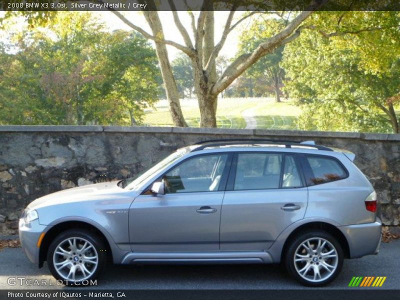 Silver Grey Metallic / Grey 2008 BMW X3 3.0si