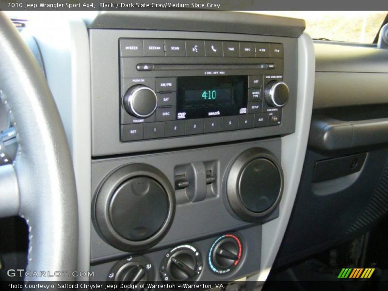 Controls of 2010 Wrangler Sport 4x4