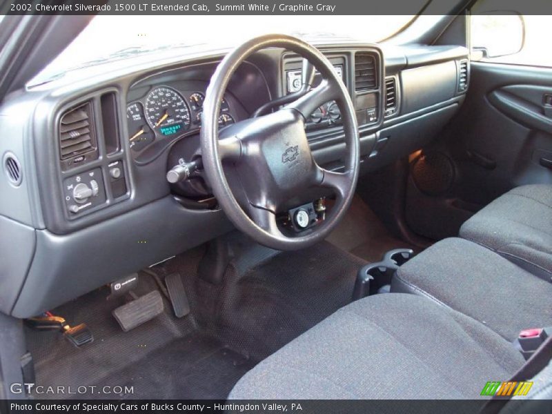 Summit White / Graphite Gray 2002 Chevrolet Silverado 1500 LT Extended Cab