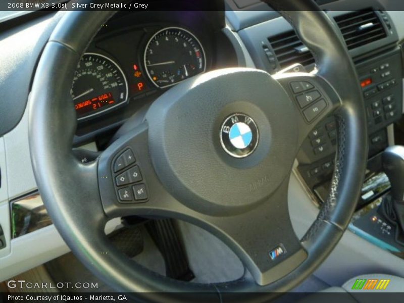 Silver Grey Metallic / Grey 2008 BMW X3 3.0si