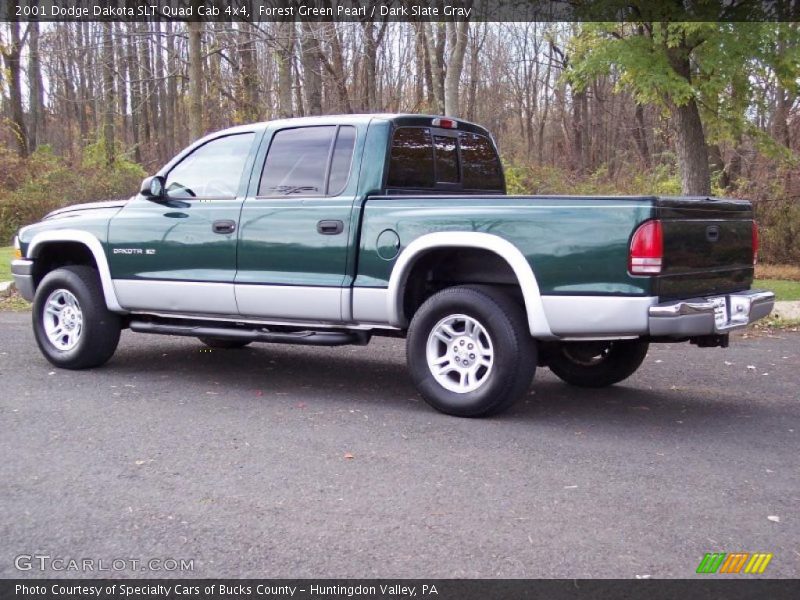 Forest Green Pearl / Dark Slate Gray 2001 Dodge Dakota SLT Quad Cab 4x4