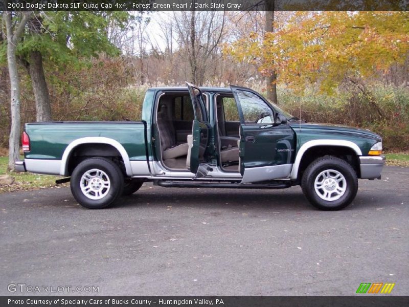 Forest Green Pearl / Dark Slate Gray 2001 Dodge Dakota SLT Quad Cab 4x4