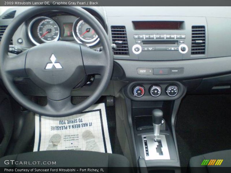 Graphite Gray Pearl / Black 2009 Mitsubishi Lancer DE