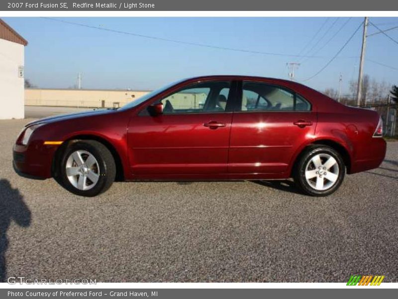 Redfire Metallic / Light Stone 2007 Ford Fusion SE