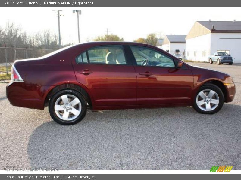 Redfire Metallic / Light Stone 2007 Ford Fusion SE
