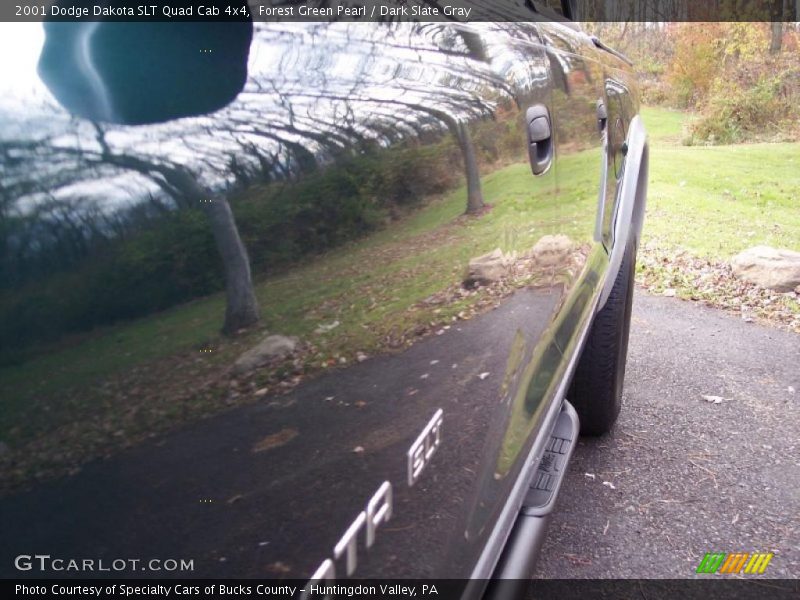 Forest Green Pearl / Dark Slate Gray 2001 Dodge Dakota SLT Quad Cab 4x4