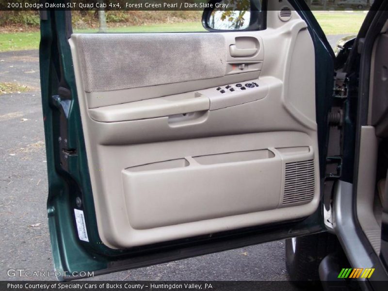 Forest Green Pearl / Dark Slate Gray 2001 Dodge Dakota SLT Quad Cab 4x4