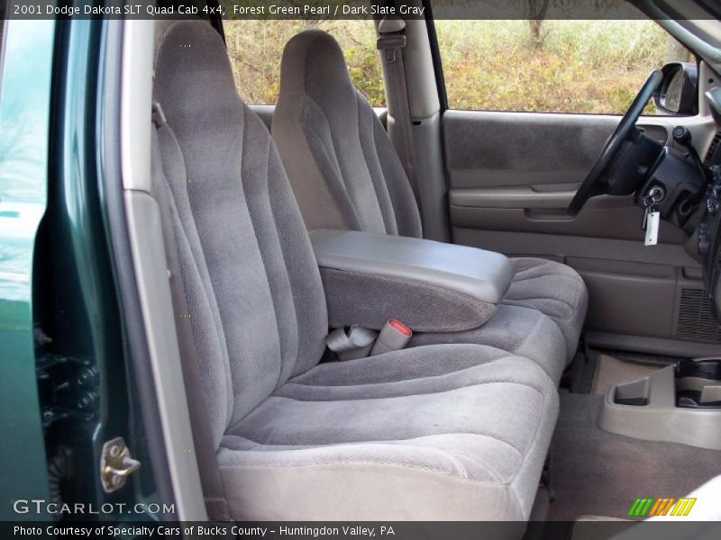 Forest Green Pearl / Dark Slate Gray 2001 Dodge Dakota SLT Quad Cab 4x4