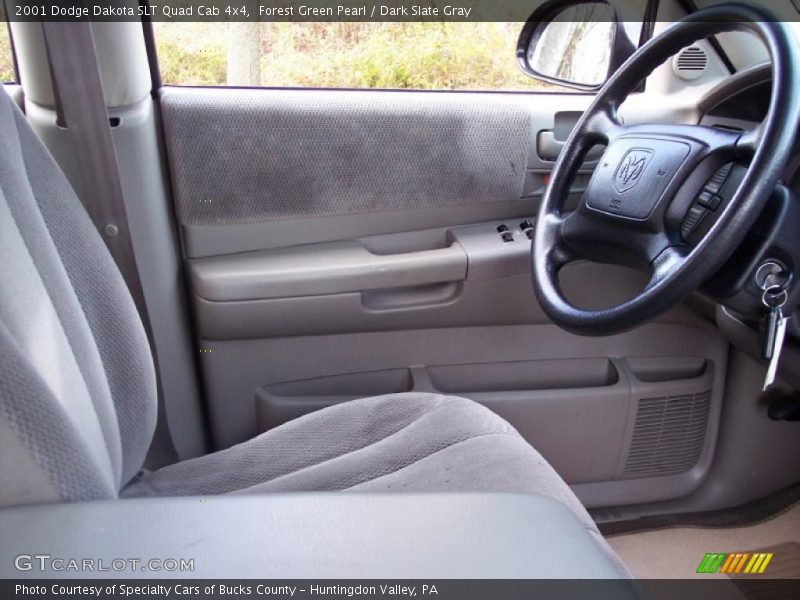 Forest Green Pearl / Dark Slate Gray 2001 Dodge Dakota SLT Quad Cab 4x4