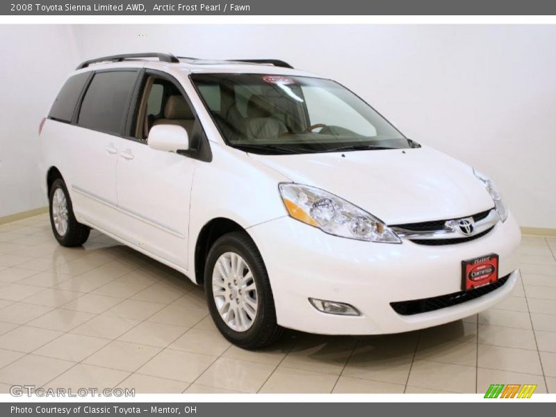 Arctic Frost Pearl / Fawn 2008 Toyota Sienna Limited AWD