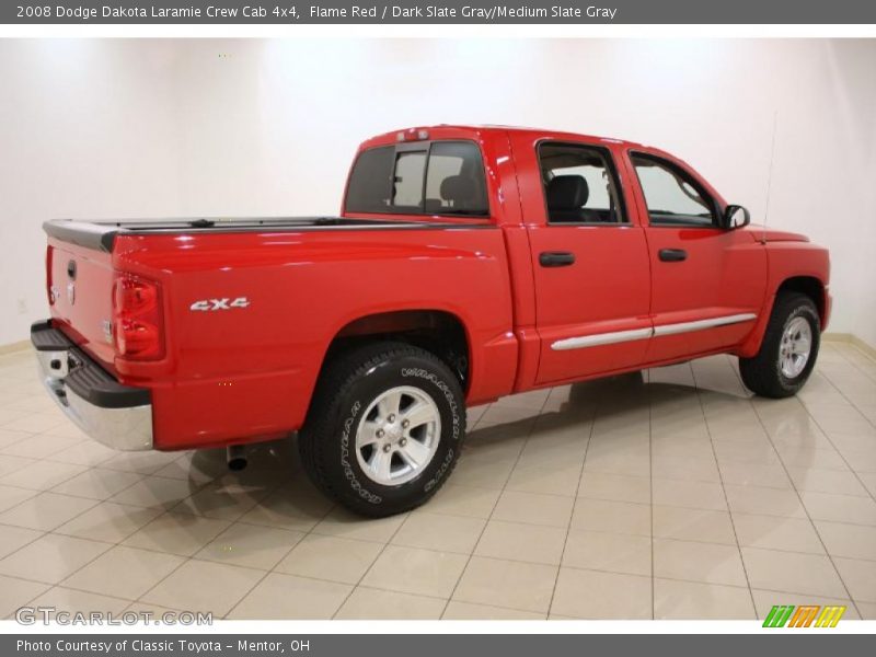 Flame Red / Dark Slate Gray/Medium Slate Gray 2008 Dodge Dakota Laramie Crew Cab 4x4