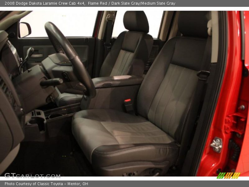Flame Red / Dark Slate Gray/Medium Slate Gray 2008 Dodge Dakota Laramie Crew Cab 4x4