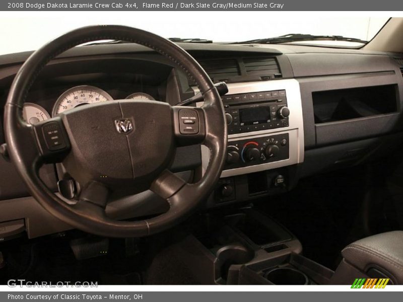 Flame Red / Dark Slate Gray/Medium Slate Gray 2008 Dodge Dakota Laramie Crew Cab 4x4