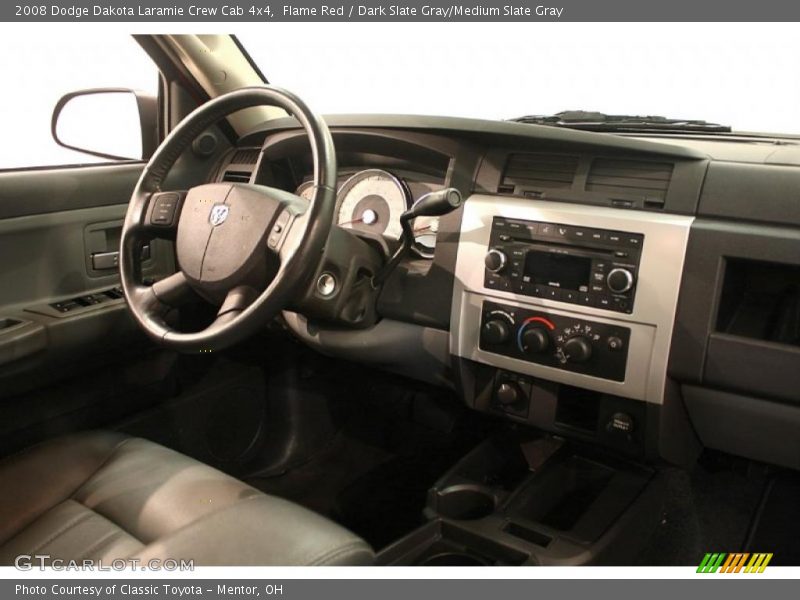 Flame Red / Dark Slate Gray/Medium Slate Gray 2008 Dodge Dakota Laramie Crew Cab 4x4