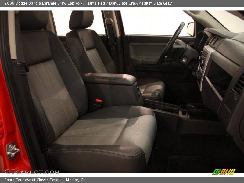Flame Red / Dark Slate Gray/Medium Slate Gray 2008 Dodge Dakota Laramie Crew Cab 4x4