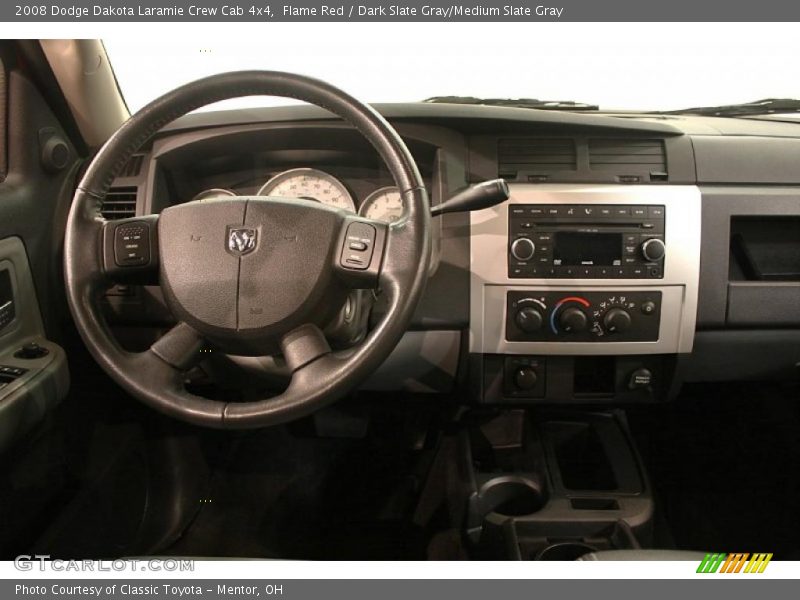 Flame Red / Dark Slate Gray/Medium Slate Gray 2008 Dodge Dakota Laramie Crew Cab 4x4