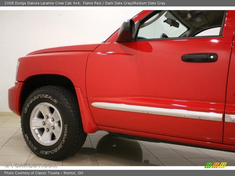 Flame Red / Dark Slate Gray/Medium Slate Gray 2008 Dodge Dakota Laramie Crew Cab 4x4