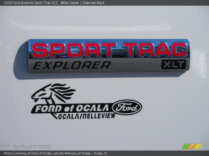 White Suede / Charcoal Black 2009 Ford Explorer Sport Trac XLT