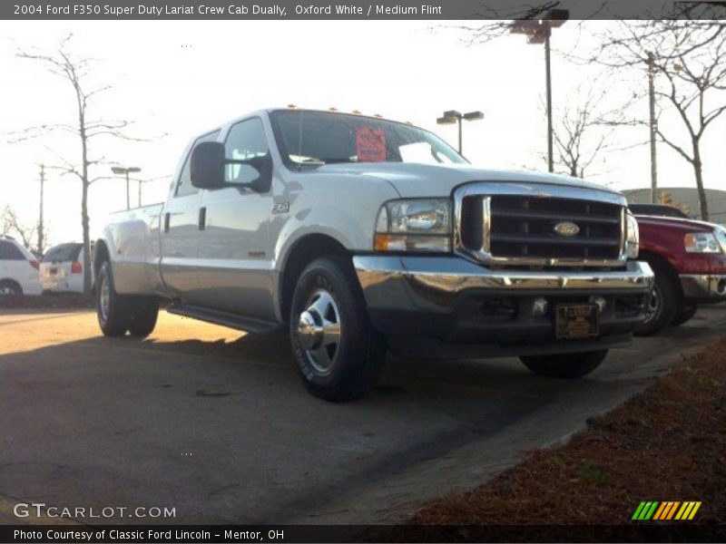 Oxford White / Medium Flint 2004 Ford F350 Super Duty Lariat Crew Cab Dually