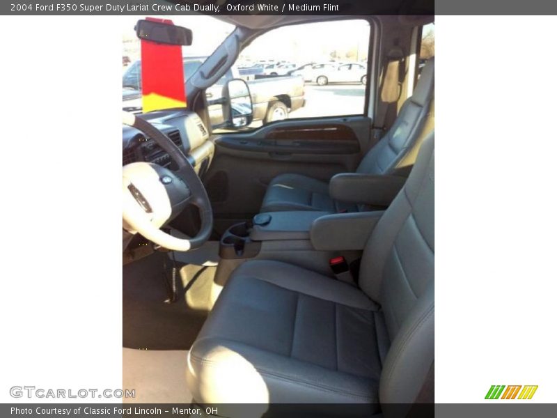 Oxford White / Medium Flint 2004 Ford F350 Super Duty Lariat Crew Cab Dually