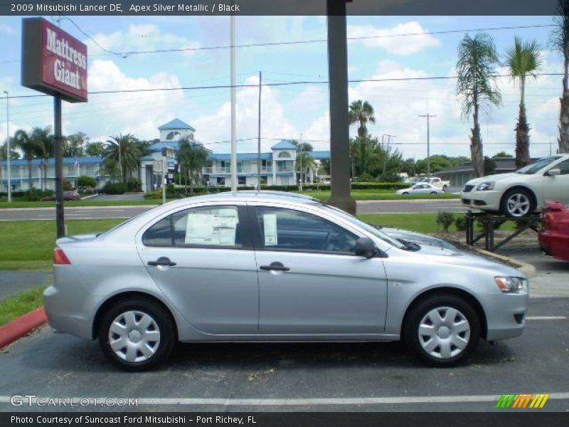 Apex Silver Metallic / Black 2009 Mitsubishi Lancer DE