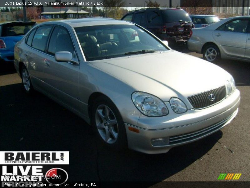 Millennium Silver Metallic / Black 2001 Lexus GS 430