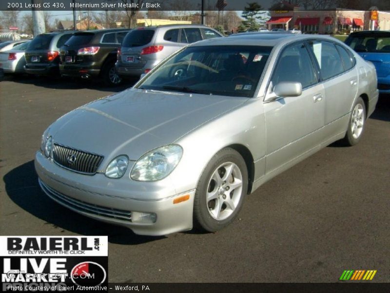 Millennium Silver Metallic / Black 2001 Lexus GS 430