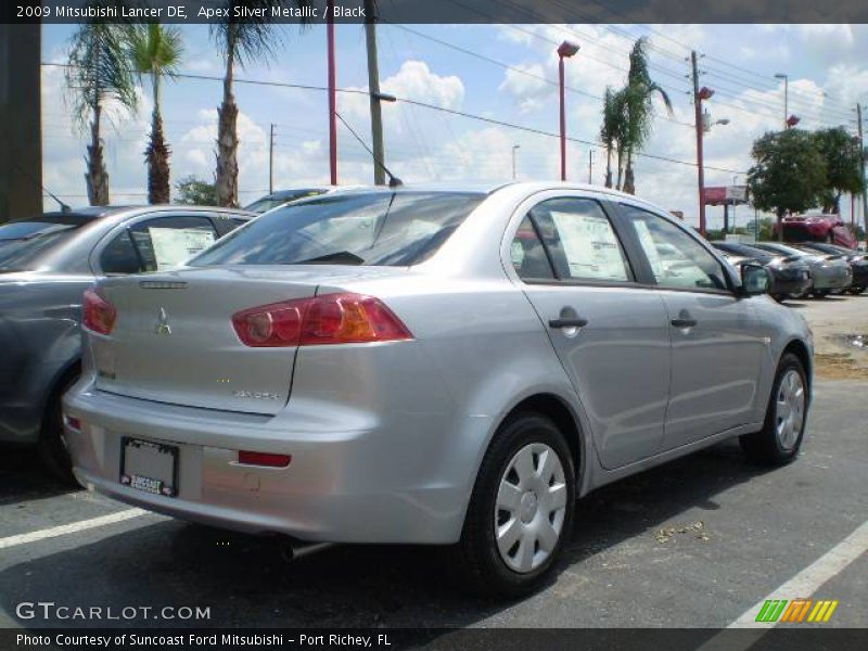 Apex Silver Metallic / Black 2009 Mitsubishi Lancer DE