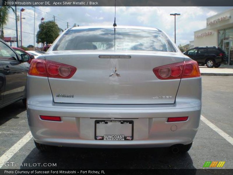 Apex Silver Metallic / Black 2009 Mitsubishi Lancer DE