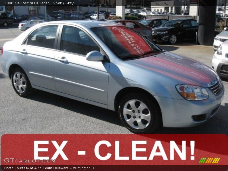 Silver / Gray 2008 Kia Spectra EX Sedan