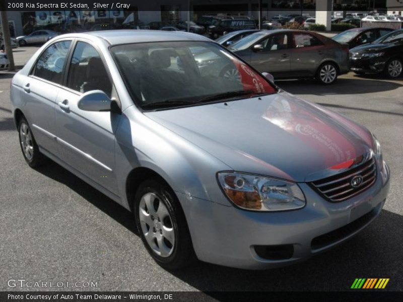Silver / Gray 2008 Kia Spectra EX Sedan