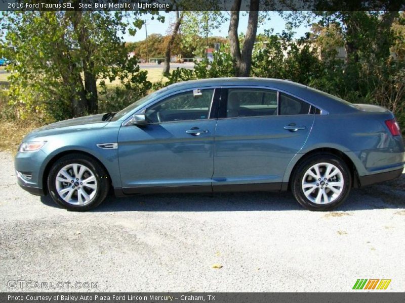 Steel Blue Metallic / Light Stone 2010 Ford Taurus SEL