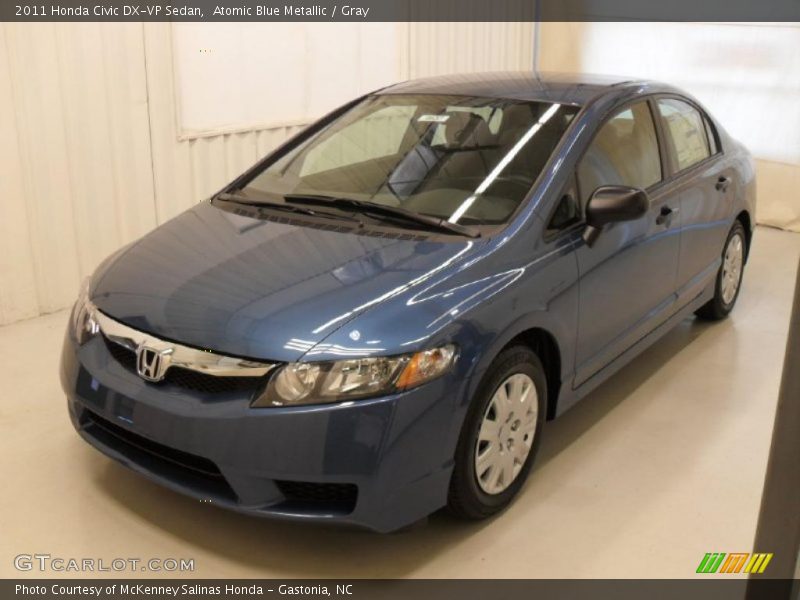 Atomic Blue Metallic / Gray 2011 Honda Civic DX-VP Sedan