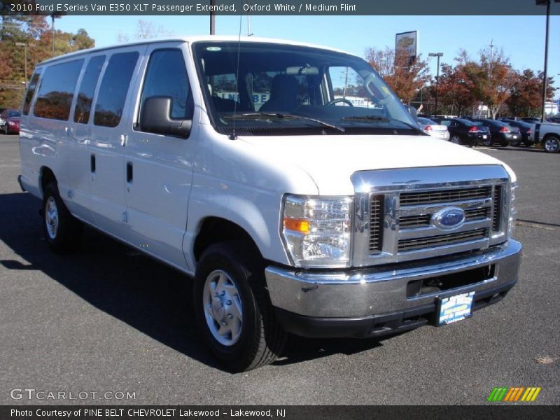 Oxford White / Medium Flint 2010 Ford E Series Van E350 XLT Passenger Extended