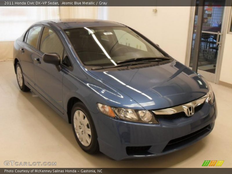 Atomic Blue Metallic / Gray 2011 Honda Civic DX-VP Sedan