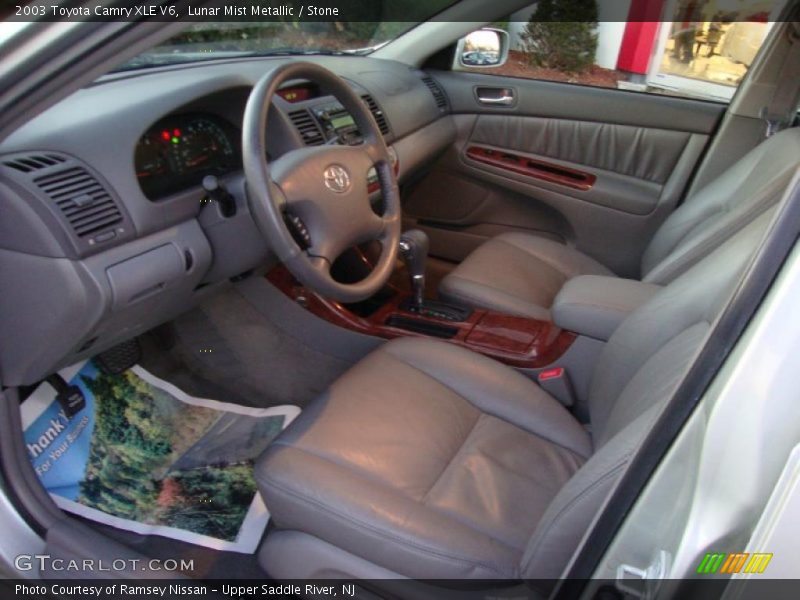 Lunar Mist Metallic / Stone 2003 Toyota Camry XLE V6