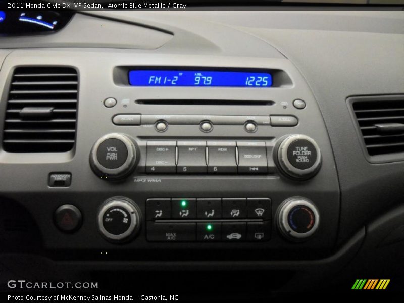Atomic Blue Metallic / Gray 2011 Honda Civic DX-VP Sedan