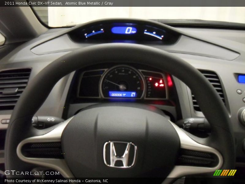 Atomic Blue Metallic / Gray 2011 Honda Civic DX-VP Sedan