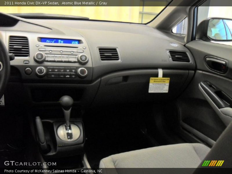 Atomic Blue Metallic / Gray 2011 Honda Civic DX-VP Sedan
