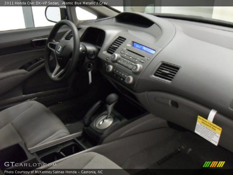 Atomic Blue Metallic / Gray 2011 Honda Civic DX-VP Sedan