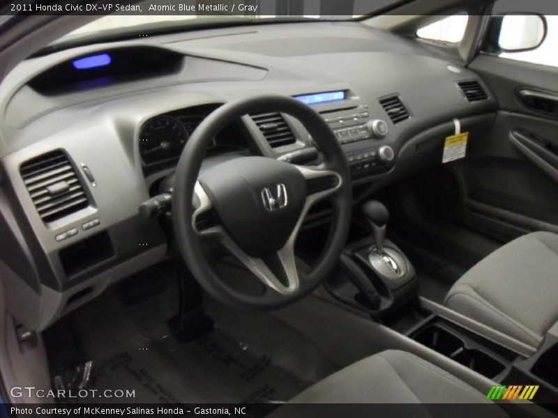 Atomic Blue Metallic / Gray 2011 Honda Civic DX-VP Sedan