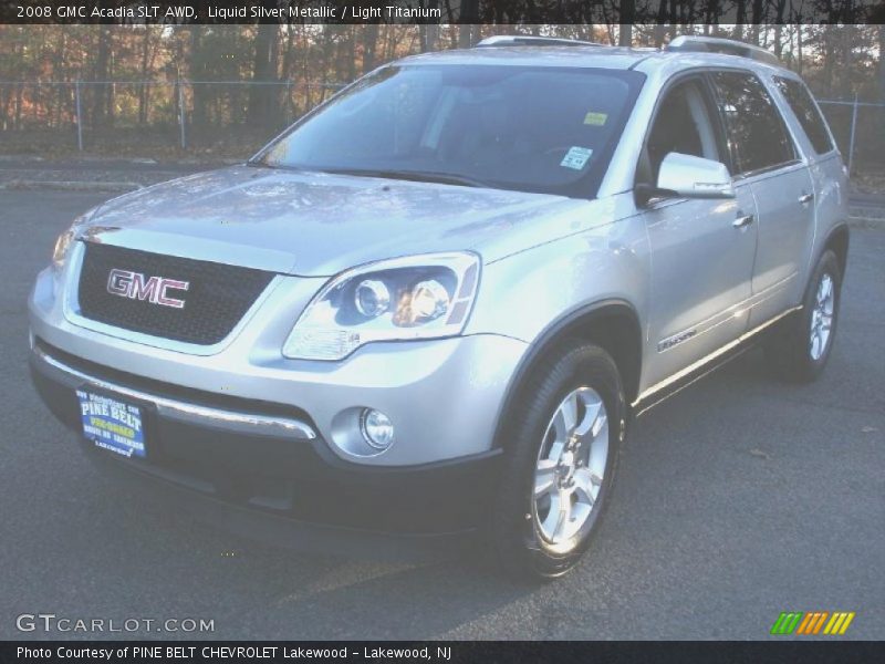 Liquid Silver Metallic / Light Titanium 2008 GMC Acadia SLT AWD