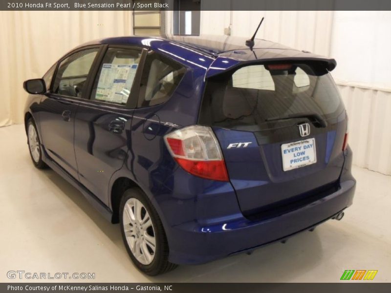 Blue Sensation Pearl / Sport Black 2010 Honda Fit Sport