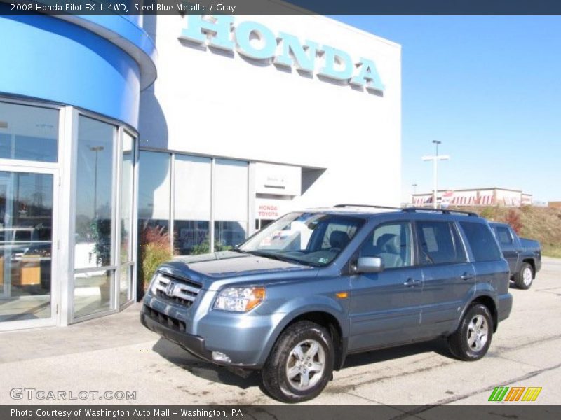 Steel Blue Metallic / Gray 2008 Honda Pilot EX-L 4WD