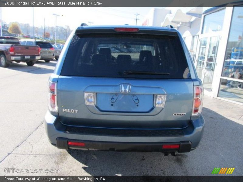 Steel Blue Metallic / Gray 2008 Honda Pilot EX-L 4WD