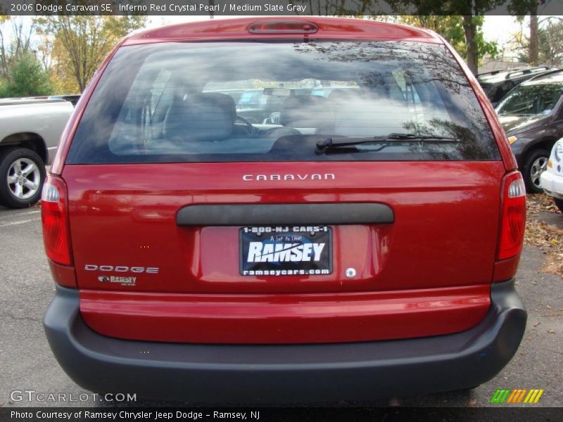 Inferno Red Crystal Pearl / Medium Slate Gray 2006 Dodge Caravan SE