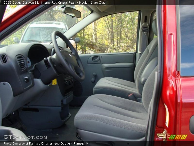 Inferno Red Crystal Pearl / Medium Slate Gray 2006 Dodge Caravan SE